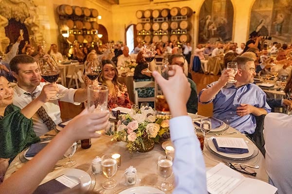 Jacuzzi wedding toast